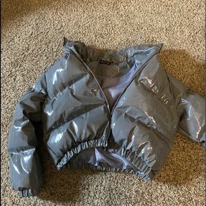 vinyl puffer jacket